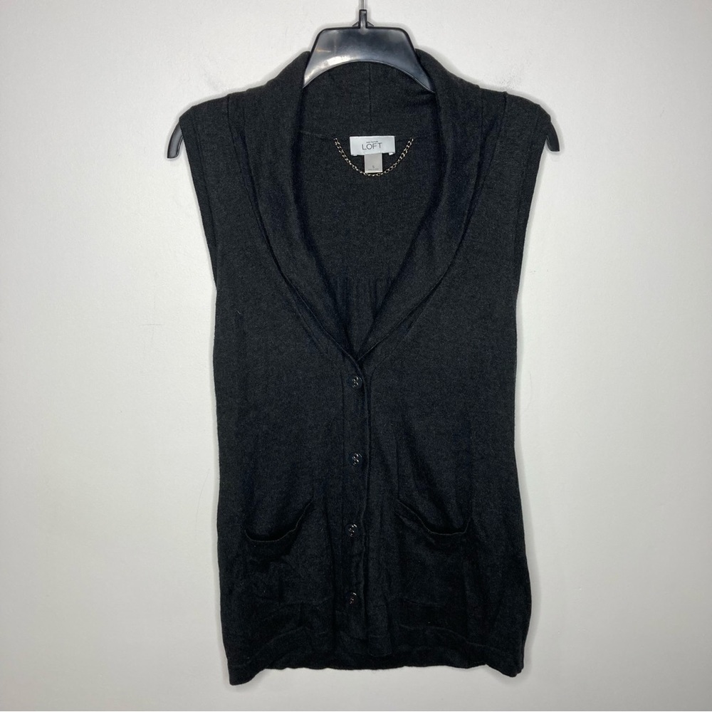 Ann Taylor Loft‎ sweater vest charcoal size small